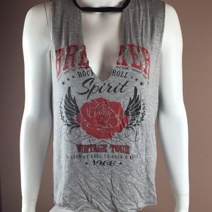 JC Fits open mesh back choker tank medium